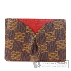 Louis Vuitton Porte Carte Kaisa Damier Ebene Brown Wallet